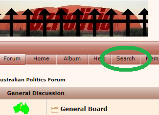 search button on menu